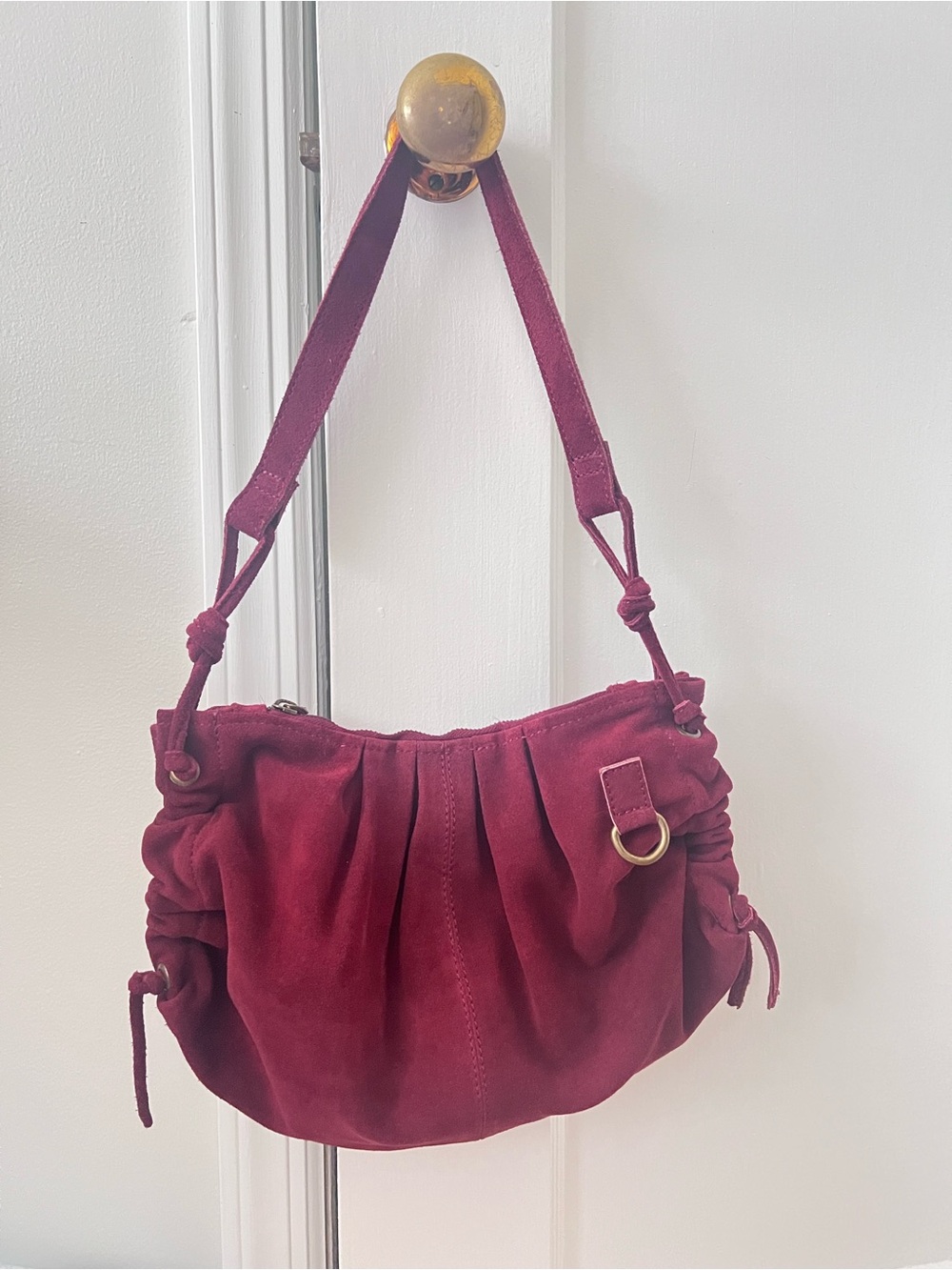 Free People Red Suede Shoulder Bag - Picture 2 of 8